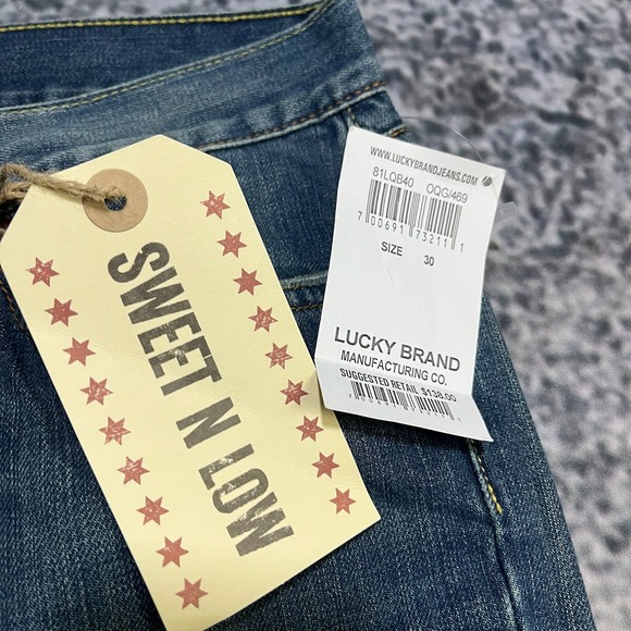 NWT Vintage Lucky Brand Jeans Womens 10 (32x33) Blue Sweet N Low Rise Flare Y2K - Picture 8 of 16
